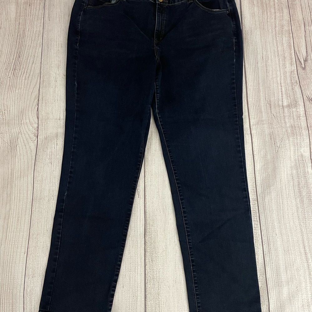 LANE BRYANT Women’s High Rise Straight Leg Jeans Tighter Tummy Fit Sz 22 Regular - Picture 6 of 12